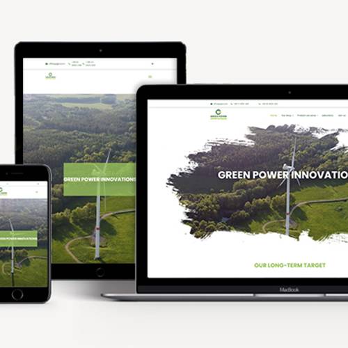 Websajt za firmu Green Power Innovation, responzive dizajn, mobile-websajt