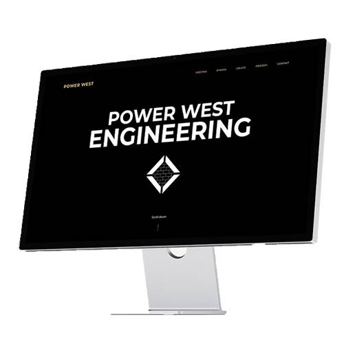 Izgled websajta na monitoru za Power West